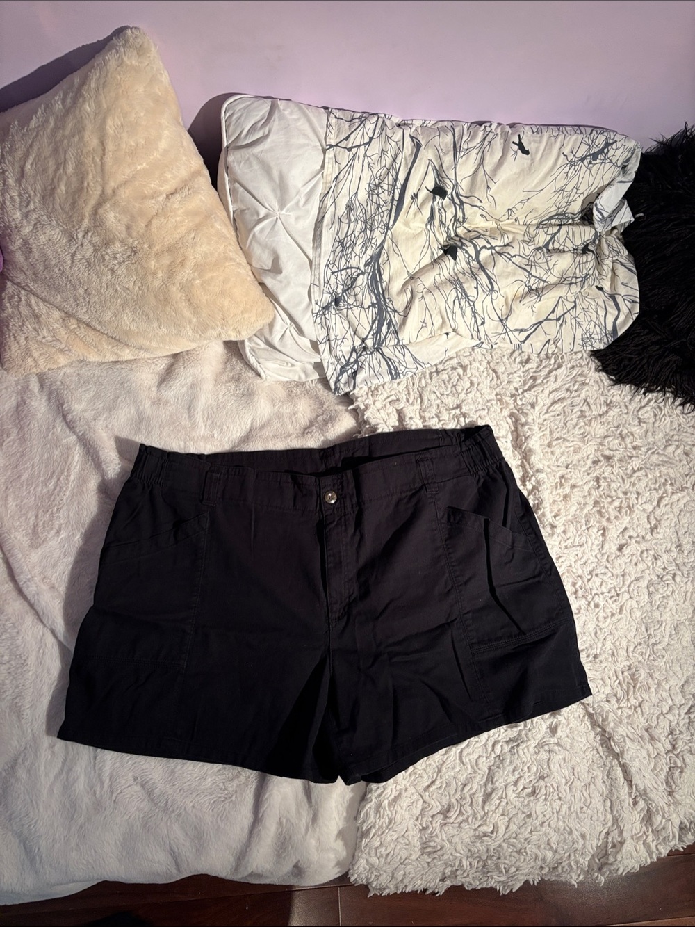 Old Navy Black Cargo Shorts 100% Cotton